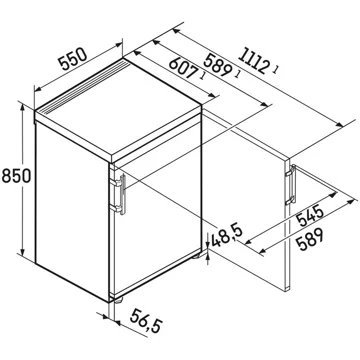 Réfrigérateur top LIEBHERR KTe550 – Image 10
