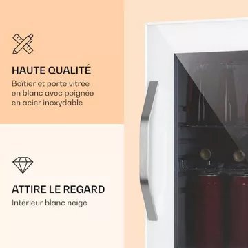 Mini réfrigérateur KLARSTEIN Beersafe M 33 litres - Blanc – Image 4