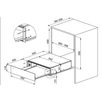 Tiroir Chauffant DE DIETRICH DWD7400B – Image 3
