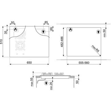 Table mixte SMEG PM6643R – Image 4