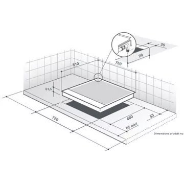 Table gaz DE DIETRICH DPG7750B – Image 2