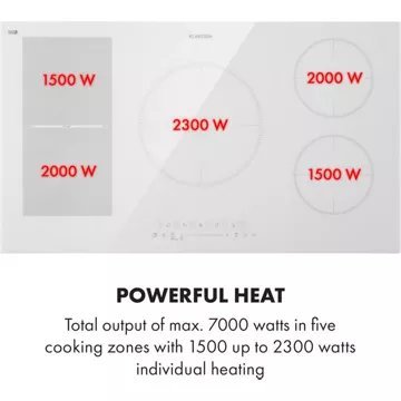 Table vitrocéramique KLARSTEIN Delicatessa 90 Hybrid - Blanc – Image 4