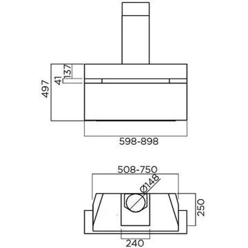 Hotte décorative murale inclinée ESSENTIELB EHDD 614ni – Image 9