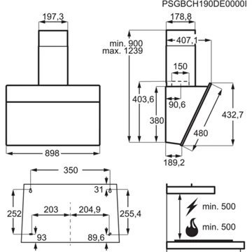 Hotte décorative murale ELECTROLUX EFV719K Breeze H2H – Image 16