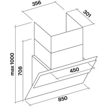 Hotte décorative murale FALMEC VERSNRS1420 85 NOIR – Image 9