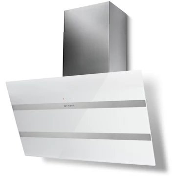 Hotte décorative murale inclinée FABER STEELMAX 800 BLANC/INOX – Image 4