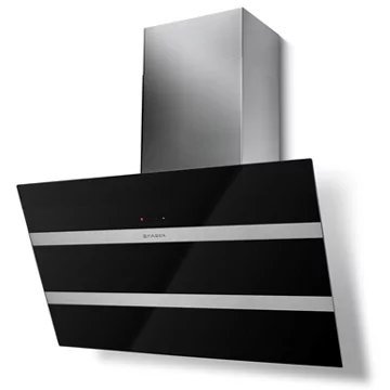 Hotte décorative murale inclinée FABER STEELMAX 800 NOIR/INOX – Image 2