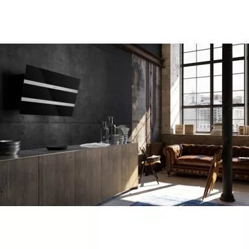 Hotte décorative murale inclinée FABER STEELMAX 800 NOIR/INOX – Image 3