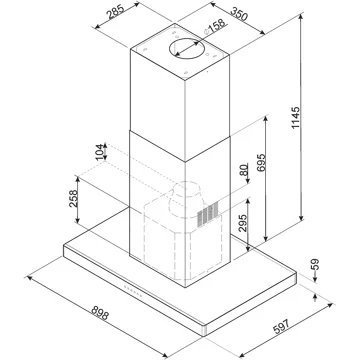 Hotte décorative îlot SMEG KI90XE – Image 4