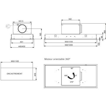 Hotte plafond ROBLIN Plafond INSPIRATION 1200 INOX – Image 4