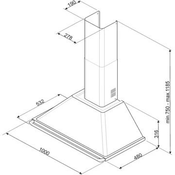 Hotte grande largeur SMEG KT100PE – Image 6