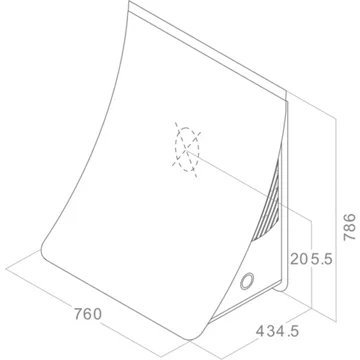 Hotte décorative murale ELICA NUAGE PAINTABLE/F/75 – Image 4