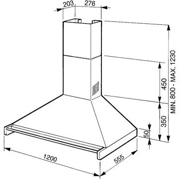 Hotte décorative murale SMEG KD120HXE – Image 4