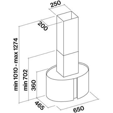 Hotte décorative îlot FALMEC ELEKTRA2281 – Image 4