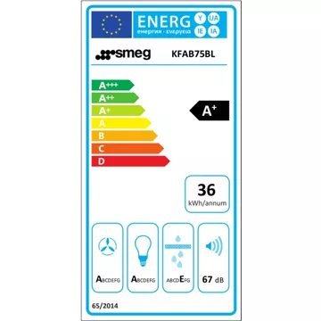 Hotte décorative murale inclinée SMEG KFAB75BL – Image 8