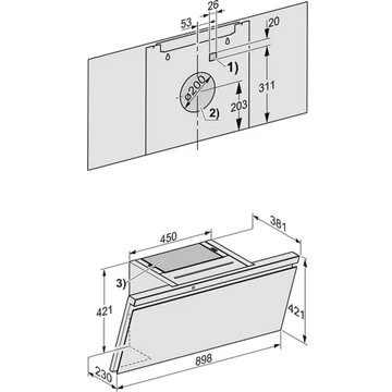 Hotte décorative murale inclinée MIELE DAH 4970 OBSW Sienna – Image 4