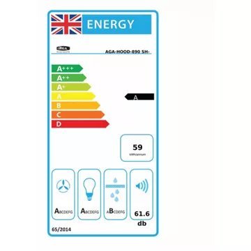Hotte décorative murale AGA AGA-HOOD-890 SH-WHT – Image 3