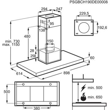 Hotte décorative îlot ELECTROLUX LFI769X ILOT – Image 7