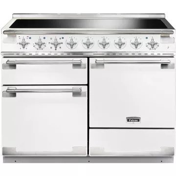 Piano de cuisson induction FALCON ELISE 110 BLANC NICKEL BROSSÉ – Image 2