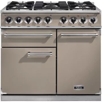 Piano de cuisson gaz FALCON Semi Pro DELUXE 100 FAUVE NICKEL BROSSÉ