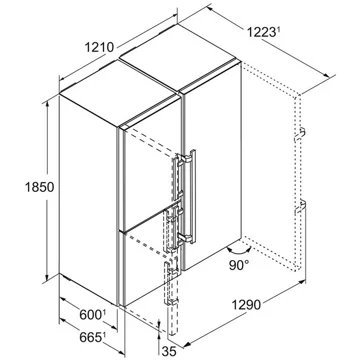 Réfrigérateur Américain LIEBHERR SBSes8496-21 BioFresh – Image 9